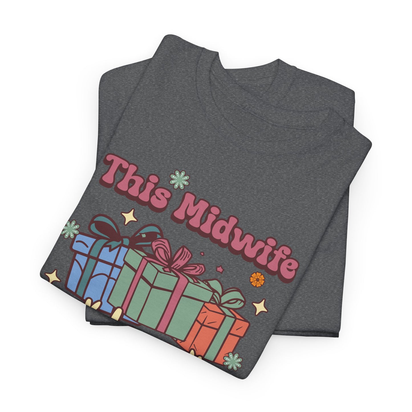 Midwife Loves Holiday Spirit Groovy Gifts T-shirt