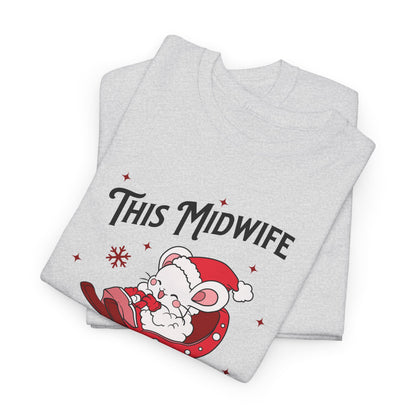 Midwife Loves Holiday Babies Sleigh T-shirt