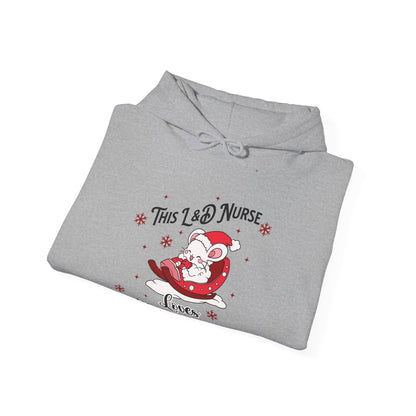 L&D Nurse Loves Holiday Babies Sleigh / Hoodie Sweatshirt