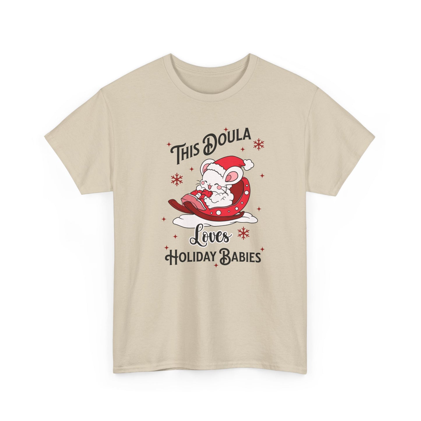 Doula Loves Holiday Babies Sleigh T-shirt