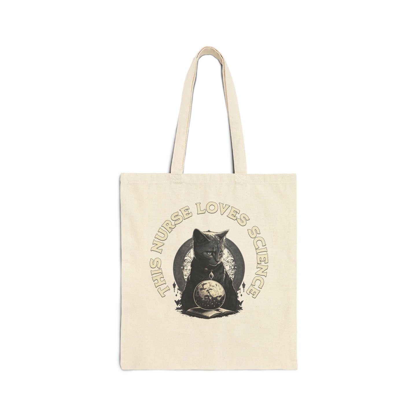 This Nurse Loves Science Cat Tote Bag